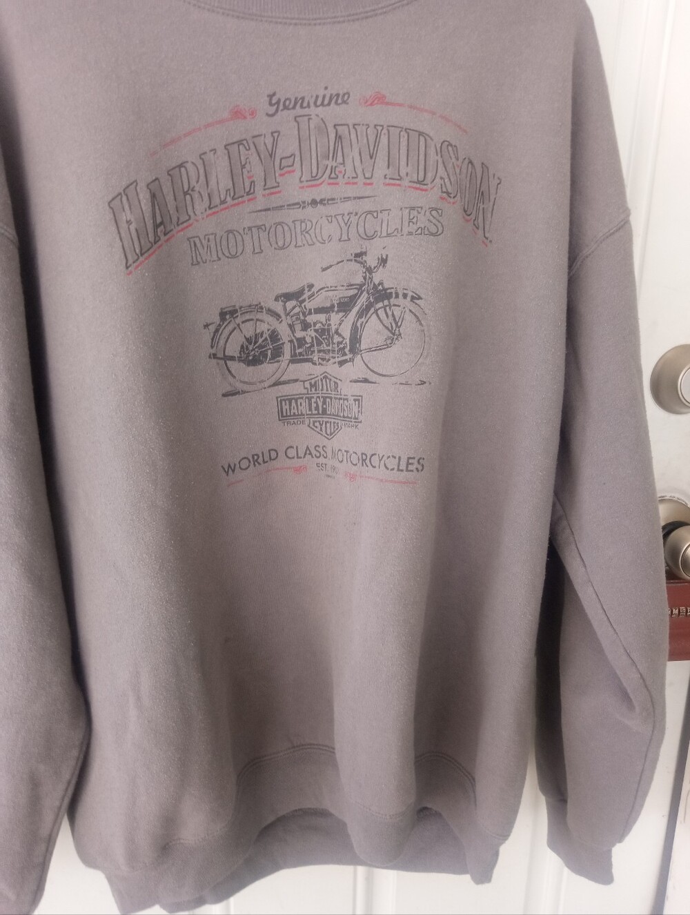 Men's Extra Large Harley-Davidson Gray Crew Neck